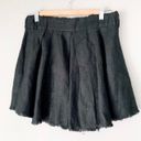 IRO Black Linen Pleated Mini Skirt Photo 2