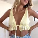 Beginning Boutique Poppy Yellow Crop Top Photo 2