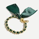 J.Crew  Fabric chain bracelet nwt dark clover green nwt Photo 0