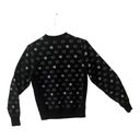 Champion  womens small reverse weave black logo sweatshirt crewneck cool white gr Photo 1