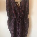 Nordstrom Three E Dark Purple Floral  Vintage Jumpsuit Romper Photo 0