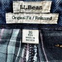 L.L.Bean  Double L Jeans Ultra High-Rise Elastic Waist Tapered Flannel-Lined 16 Photo 2