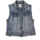 American Eagle  Distressed Sleeveless Jean Jacket Size Small Photo 0