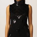 Emporio Armani  Black Wool Diamond Sequined Sweater Size 40 Photo 9