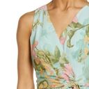 Eliza J  Floral Wrap Front Sleeveless Midi Dress Women's 8 Mint Green Floral NWT Photo 10