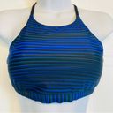 Lululemon  Tidal Flow Net Bikini Swim Top Blue Stripe Tie Back Sz Medium Strappy Photo 0