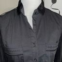 Zac and Rachel  black Button shirt, cotton front & knit back Photo 1