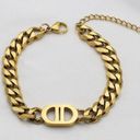 Stainless steel gold tone chunky bracelet nwt Photo 1