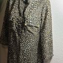 Wishful park #353  sheer animal printed adjustable sleeve top size small Photo 3