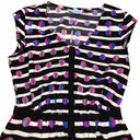 Cynthia Rowley  size 2 black Fun striped & circles party dress Photo 0