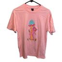 Harry Styles Pleasing  Mushroom Pink Short Sleeve Graphic T-Shirt Oversized Small Photo 0
