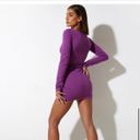 Motel Rocks Purple Long Sleeve Dress Photo 1