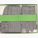 Kate Spade New!  Bow Beanie and Gloves Gift Set GREY Photo 0