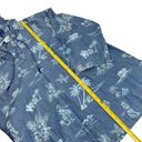 Tommy Bahama  Hula Hut Tropical Print Baja Blue Linen Blend Hoodie Photo 9