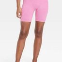 JoyLab Women's High-Rise Ribbed Seamless Bike Shorts 6" -  Berry Pink S -NWT Photo 0