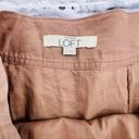 The Loft Ann‎ Taylor Women Tan Cotton Pleated Casual Skirt Size 4 Pull-On Lined Photo 2