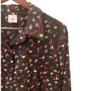 CAbi Lightweight Button Down Blouse Multicolor Black Confetti L Photo 3