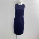 J.Crew  Sleeveless Sheath Dress Blue Bi Stretch Cotton Business Casual Knee 4 Photo 4