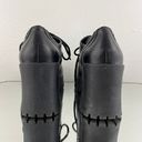 Soda Vintage Y2K Black Faux Leather Chunky Platform Lace Up Heeled Oxford Shoes Photo 6