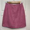 Pink Lily  Women's Zipper Back Closure Rayon Lined Pink Tweed Pencil Skirt Size S Photo 10