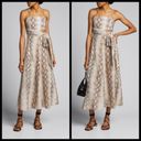 Zimmermann 💕💕 Bellitude Cutout Snake-Print Linen Midi Dress US 6 NWT Photo 3