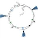 Style & Co  Flower Tassel Double-Row Ankle Bracelet in Silver-Tone NWT MSRP $25 Photo 0