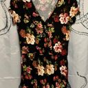 Papaya black floral romper Photo 2