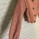 The Moon  and Madison muted pink v neck relaxed textured ladies cardigan size XS Photo 5