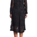 Rag and Bone  Tallulah Black Floral Print Silk Blend Shirt Dress Size 8 NWOT Photo 3