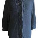 Calvin Klein Jeans  Black Long Cardigan Knitted Button Up Size M Photo 0