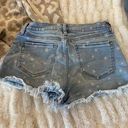 Nature Denim Star Print Blue Jean Shorts Photo 1