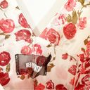 Reformation  Wrap Tie Strap Rose Print Midi Dress Photo 8