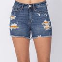 Judy Blue  floral patch distressed denim jeans Photo 1