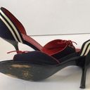 Moschino Navy Blue And Red Heels Size 8.5 Photo 2