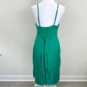 Jessica Simpson  Womens Strapless V Neck Pleated Midi Dress Green Size S Photo 4
