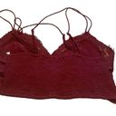 Free People , Adela, Bralette, Burgundy Size Med Photo 1