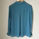 Vince Teal Silk Button Blouse Photo 6