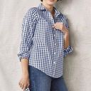 L.L.Bean Oxfords  Women's Wrinkle-Free Pinpoint Oxford Shirt, Long-Sleeve Relaxed Fit Plaid Photo 0