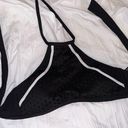 Kenneth Cole  Black and White Halter Tie Back Bikini Top Photo 0