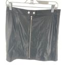 n:philanthropy  Women's Vegan Leather Skirt Mini Zip Closure Straight Black Large Photo 0