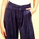 Juicy Couture NWT  Black Label Regal Blue Velour Cropped Wide Leg Pants Size M Photo 2