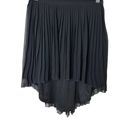 American Eagle  Womens Skirt Size 0 Black Pleated Lined Short Front Long Back Photo 2