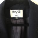 Kasper  for A.S.L. Blazer 100% Wool Navy Notched Collar Button Sz 12 EUC Photo 3