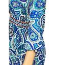 Trina Turk  “Provence” blue/teal/white paisley dress/Swim cover-up. Small. EUC Photo 6