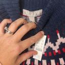 J.Crew  Fair Isle mockneck pullover sweater Navy M style bm179c pullover print Photo 2