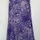 Lauren Scott Purple and White Floral Print Maxi Skirt Photo 0