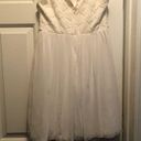 Speechless Size 11 white eyelet lace front tulle layer skirt formal conservative dress Photo 4