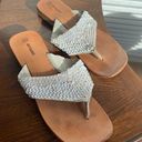 Beach Club Cream Sequin Sandals Photo 0