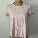 Halara  size S Pink Round Neck Short Sleeve Crisscross Split Tie Back Sports Top Photo 24