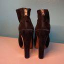 Brian Atwood  Black Suede Heeled Ankle Boots Size 7.5 Photo 2